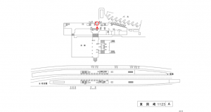 名鉄／東岡崎駅／／№307駅看板、位置図