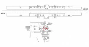 名鉄／三好ケ丘駅／／№242駅看板、位置図