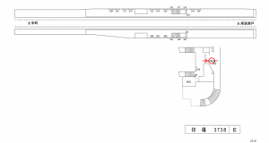 名鉄／印場駅／／№226駅看板、位置図