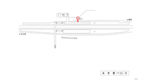 名鉄／矢作橋駅／／№101駅看板、位置図