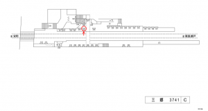 名鉄／三郷駅／／№215駅看板、位置図