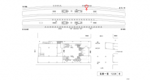 名鉄／名鉄一宮駅／／№203駅看板、位置図