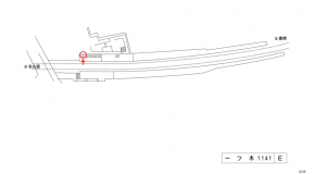 名鉄／一ツ木駅／／№101駅看板、位置図