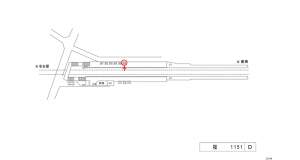 名鉄／桜駅／／№206駅看板、位置図