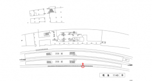 名鉄／鳴海駅／／№108駅看板、位置図