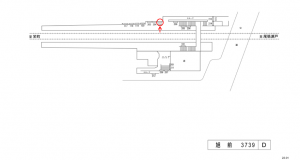 名鉄／旭前駅／／№210駅看板、位置図