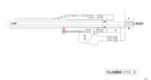 名鉄／守山自衛隊前駅／／№213駅看板、位置図