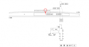 名鉄／新那加駅／／№114駅看板、位置図