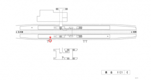 名鉄／美合駅／／№117駅看板、位置図