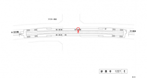 名鉄／妙興寺駅／／№208駅看板、位置図