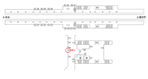 名鉄／浄水駅／／№224駅看板、位置図