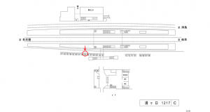 名鉄／須ケ口駅／／№129駅看板、位置図