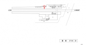 名鉄／旭前駅／／№204駅看板、位置図