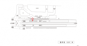 名鉄／国府宮駅／／№128駅看板、位置図