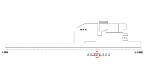 名鉄／竹鼻駅／／№105駅看板、位置図