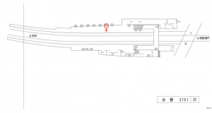 名鉄／水野駅／／№209駅看板、位置図