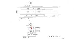 名鉄／新安城駅／／№241駅看板、位置図