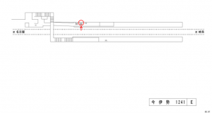 名鉄／今伊勢駅／／№202駅看板、位置図