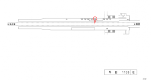 名鉄／牛田駅／／№108駅看板、位置図