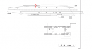 名鉄／前後駅／／№114駅看板、位置図