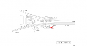 名鉄／笠松駅／／№210駅看板、位置図