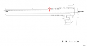 名鉄／瓢箪山駅／／№201駅看板、位置図