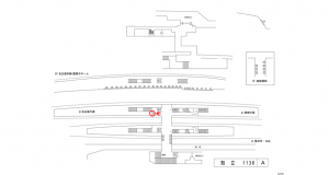 名鉄／知立駅／／№221駅看板、位置図