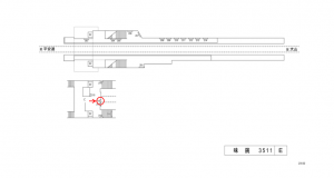 名鉄／味鋺駅／／№219駅看板、位置図