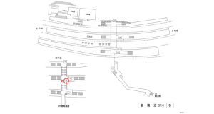 名鉄／新鵜沼駅／／№226駅看板、位置図