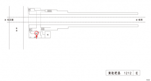 名鉄／東枇杷島駅／／№203駅看板、位置図