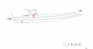 名鉄／一ツ木駅／／№201駅看板、位置図