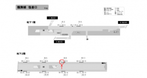 名古屋地下鉄／塩釜口駅／鶴舞線№B2-7№7駅看板、位置図