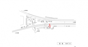 名鉄／笠松駅／／№218駅看板、位置図