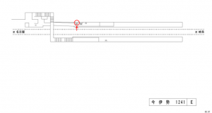 名鉄／今伊勢駅／／№201駅看板、位置図