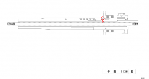 名鉄／牛田駅／／№109駅看板、位置図