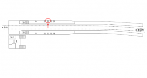 名鉄／上豊田駅／／№202駅看板、位置図