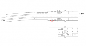 名鉄／米野木駅／／№217駅看板、位置図