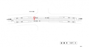 名鉄／妙興寺駅／／№204駅看板、位置図