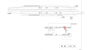 名鉄／前後駅／／№202駅看板、位置図