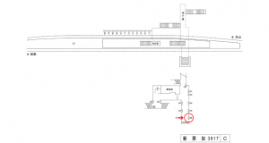 名鉄／新那加駅／／№306駅看板、位置図