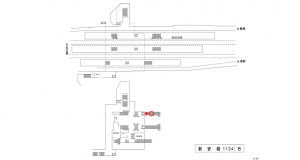 名鉄／新安城駅／／№246駅看板、位置図