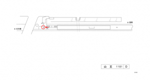 名鉄／山王駅／／№202駅看板、位置図