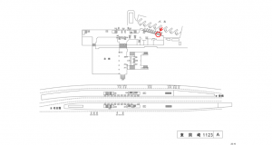 名鉄／東岡崎駅／／№504駅看板、位置図