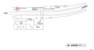 名鉄／大森・金城学院前駅／／№105駅看板、位置図