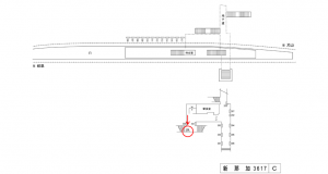 名鉄／新那加駅／／№204駅看板、位置図