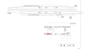 名鉄／前後駅／／№204駅看板、位置図