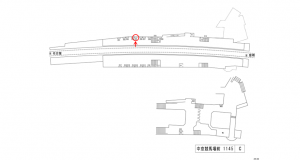 名鉄／中京競馬場前駅／／№205駅看板、位置図