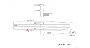 名鉄／新木曽川駅／／№105駅看板、位置図