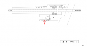 名鉄／旭前駅／／№212駅看板、位置図