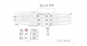 名鉄／犬山駅／／№214駅看板、位置図